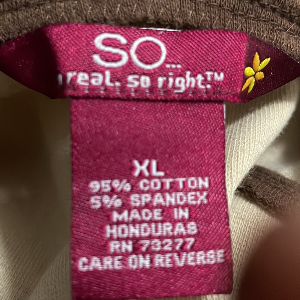 🌷SO  TOP size XL beige and brown color 🌷 - Picture 6 of 7